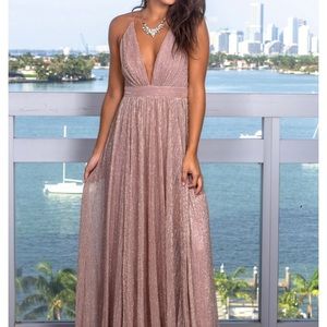 Saved By The Dress Mauve Shimmer Maxi Dress